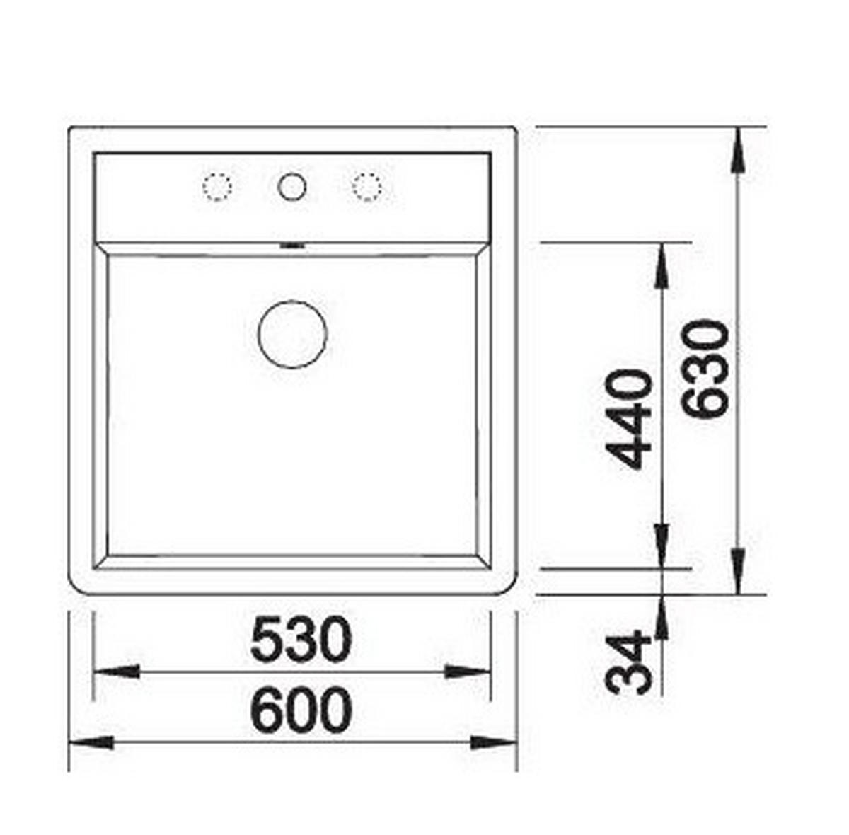 SPÜLE 514486  - Weiß, Basics, Keramik (60/22,7/63cm) - Blanco