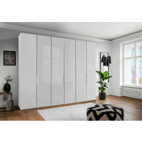 FALTTÜRENSCHRANK  in Weiß  - Chromfarben/Weiß, KONVENTIONELL, Glas/Holzwerkstoff (300/216/58cm) - Dieter Knoll