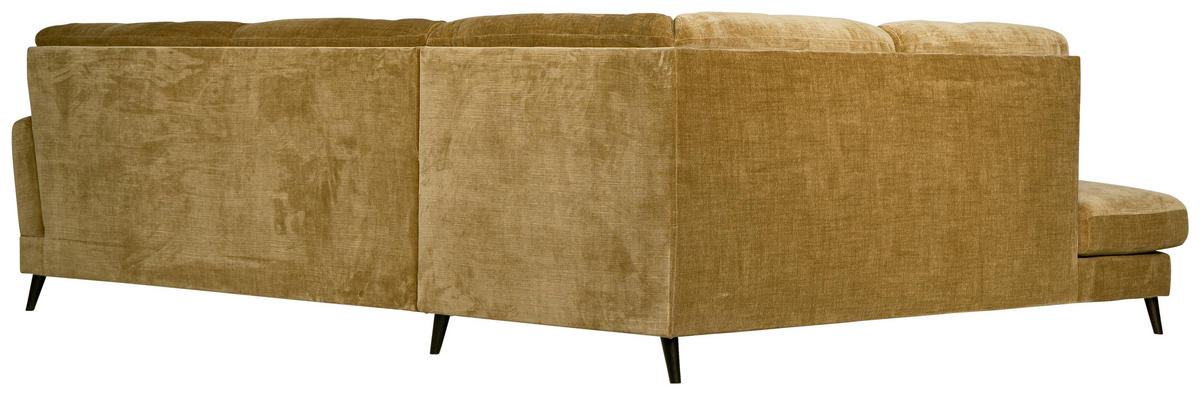 SOFFA i flatväv brun  - brun/mörkbrun, Klassisk, metall/trä (302/98/235/101cm) - Novel