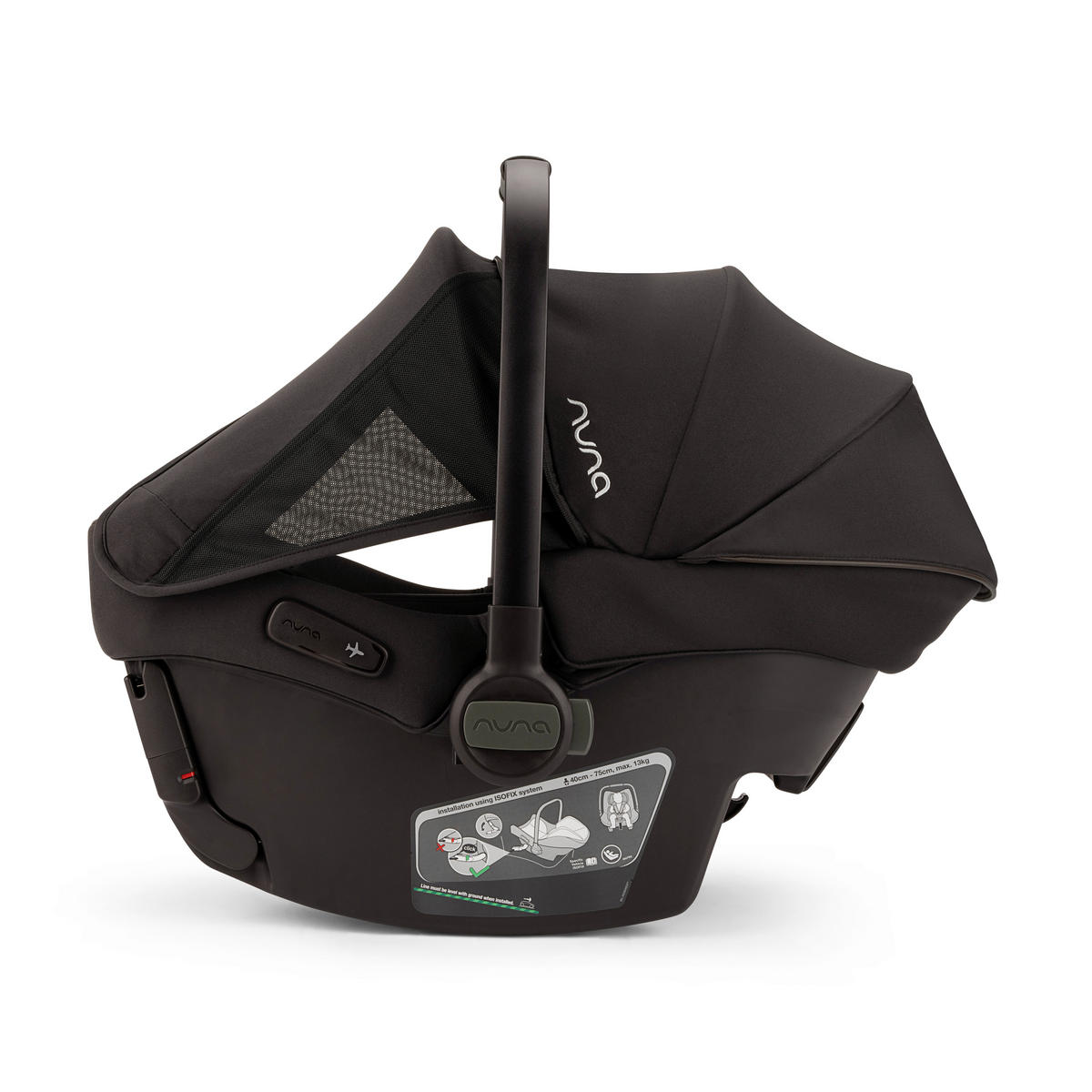 BABYSCHALE Pipa urbn Caviar   - Schwarz, Basics, Kunststoff/Textil (34/57/65cm) - Nuna