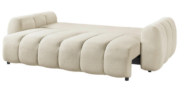 SCHLAFSOFA Webstoff Greige  - Greige/Schwarz, KONVENTIONELL, Kunststoff/Textil (262/93/117cm) - Carryhome