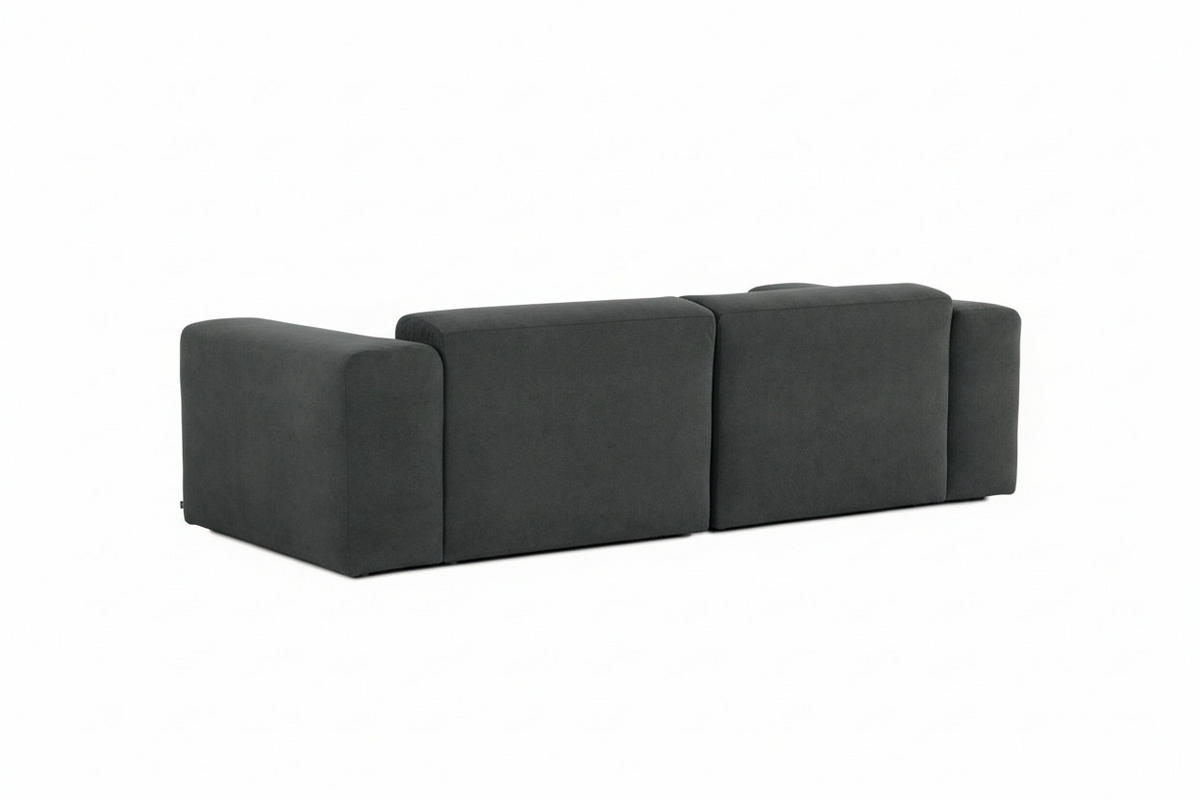 3-SITZER-SOFA Struktur Anthrazit  - Anthrazit/Schwarz, Design, Kunststoff/Textil (266/76/116cm) - MID.YOU