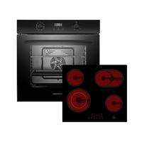 BACKOFENSET ASET7005500  - Schwarz, Trend, Glas/Metall (59,5/59,5/56,5cm) - Respekta