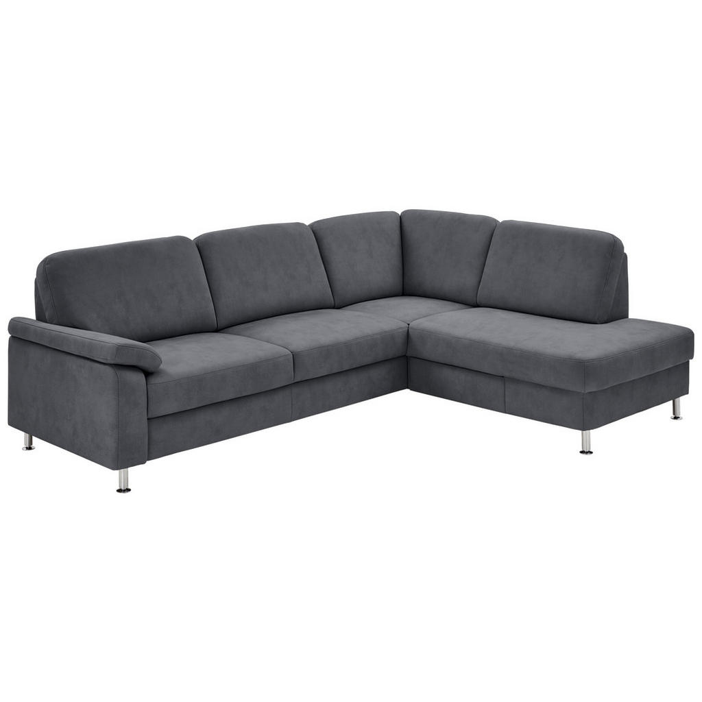 Thumbnail - Beldomo System Ecksofa Rostock, Anthrazit, Textil, 4-Sitzer, Ottomane rechts, L-Form, 266x202 cm, Fußauswahl, Stoffauswa...