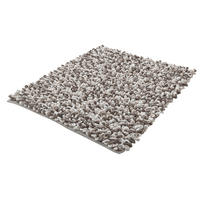 BADTEPPICH SLING Braun, Weiß  - Braun/Weiß, Design, Kunststoff/Textil (55/65/2cm) - Kleine Wolke