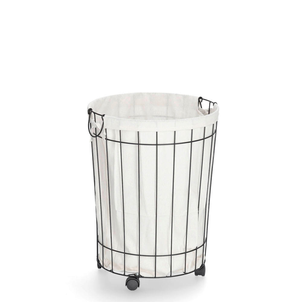 WÄSCHESAMMLER - Basics, Textil/Metall (44/44/60cm) - Zeller Present