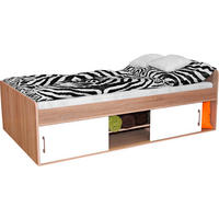 POSTEL 120/200 cm,  - bílá/Sonoma dub, Konvenční, kompozitní dřevo (120/200cm) - Cantus