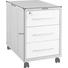 ROLLCONTAINER - Silberfarben/Weiß, KONVENTIONELL, Holzwerkstoff/Kunststoff (43,8/63/65cm) - Voleo ROLLCONTAINER - Silberfarben/Weiß, KONVENTIONELL, Holzwerkstoff/Kunststoff (43,8/63/65cm) - Voleo