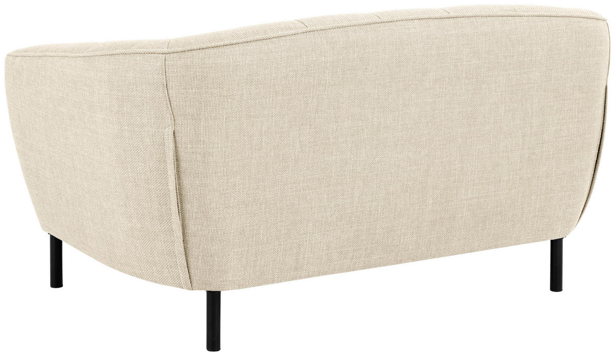 KÉTÜLÉSES KANAPÉ textil krémszínű  - krémszínű/fekete, Design, textil/fém (150/78/84cm) - MID.YOU