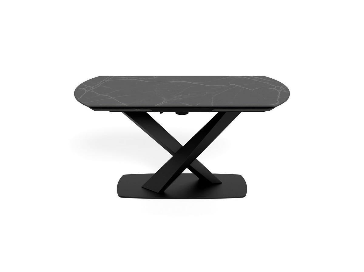 MATBORD svart rektangulär  utdragbar  - svart, Klassisk, metall/keramik (160-240/90/77cm) - Best Price