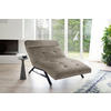 RELAXLIEGE in Mikrofaser Hellbraun  - Hellbraun/Schwarz, Design, Textil/Metall (120/54-113/158-198cm) - Pure Home Lifestyle