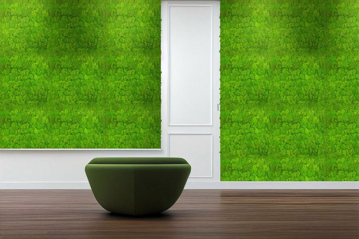AKUSTIKPANEEL Modular Wall System Moos 52/52/4 cm  - Hellgrün, KONVENTIONELL, Naturmaterialien (52/52/4cm) - Jangal