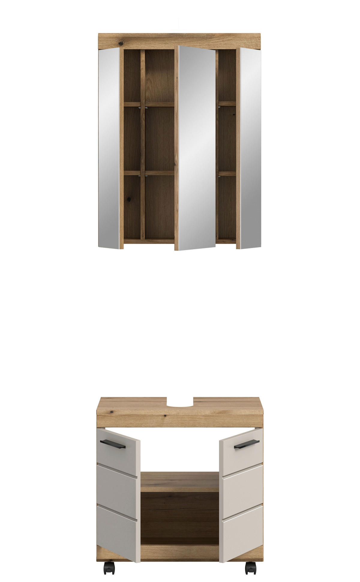 KÚPEĽŇA farba duba, kašmírová  - čierna/kašmírová, Trend, kompozitné drevo/plast (60cm) - MID.YOU