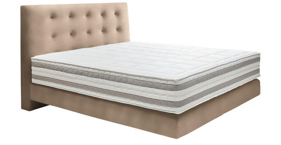 BOXSPRINGBETT 160/200 cm in Beige - Beige, KONVENTIONELL, Holz/Textil (160/200cm) - Dieter Knoll