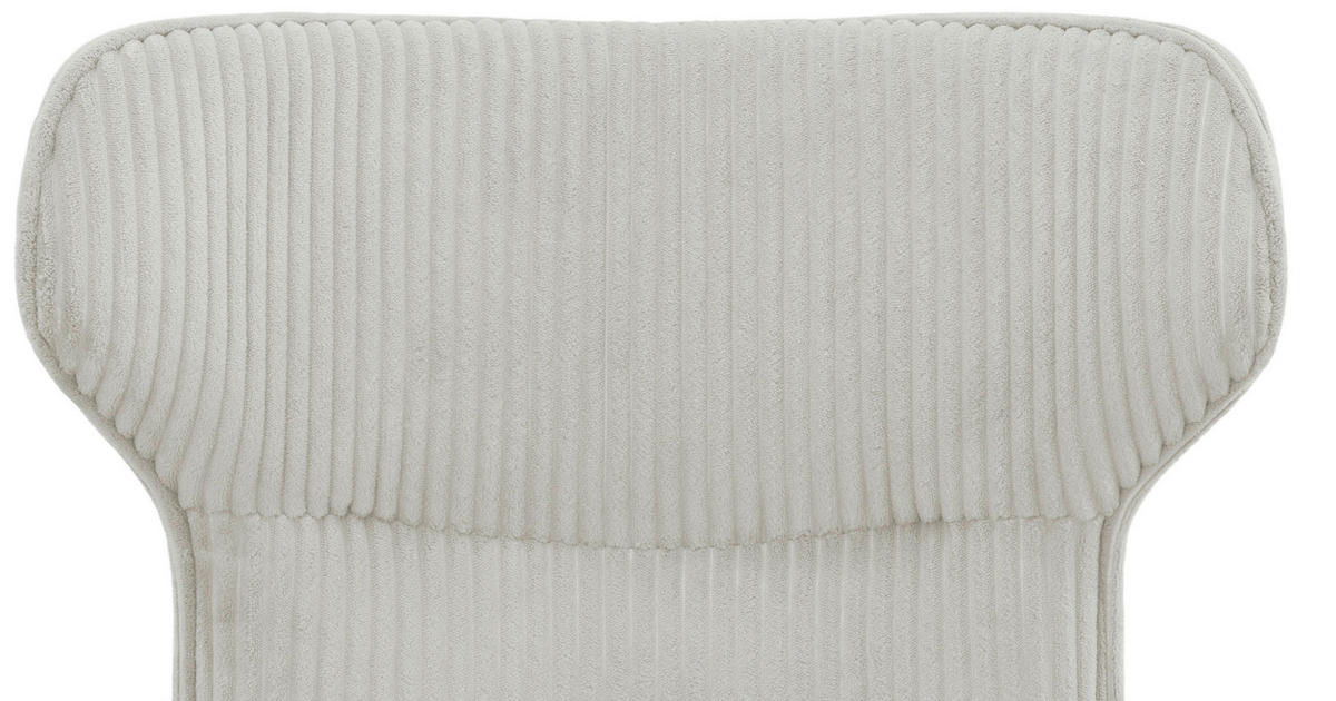 ARMLEHNSTUHL  Sitzfläche 360° drehbar, inklusive Armlehnen Cord  Schwarz, Beige  - Beige/Schwarz, MODERN, Textil/Metall (57/86/64cm) - Livetastic