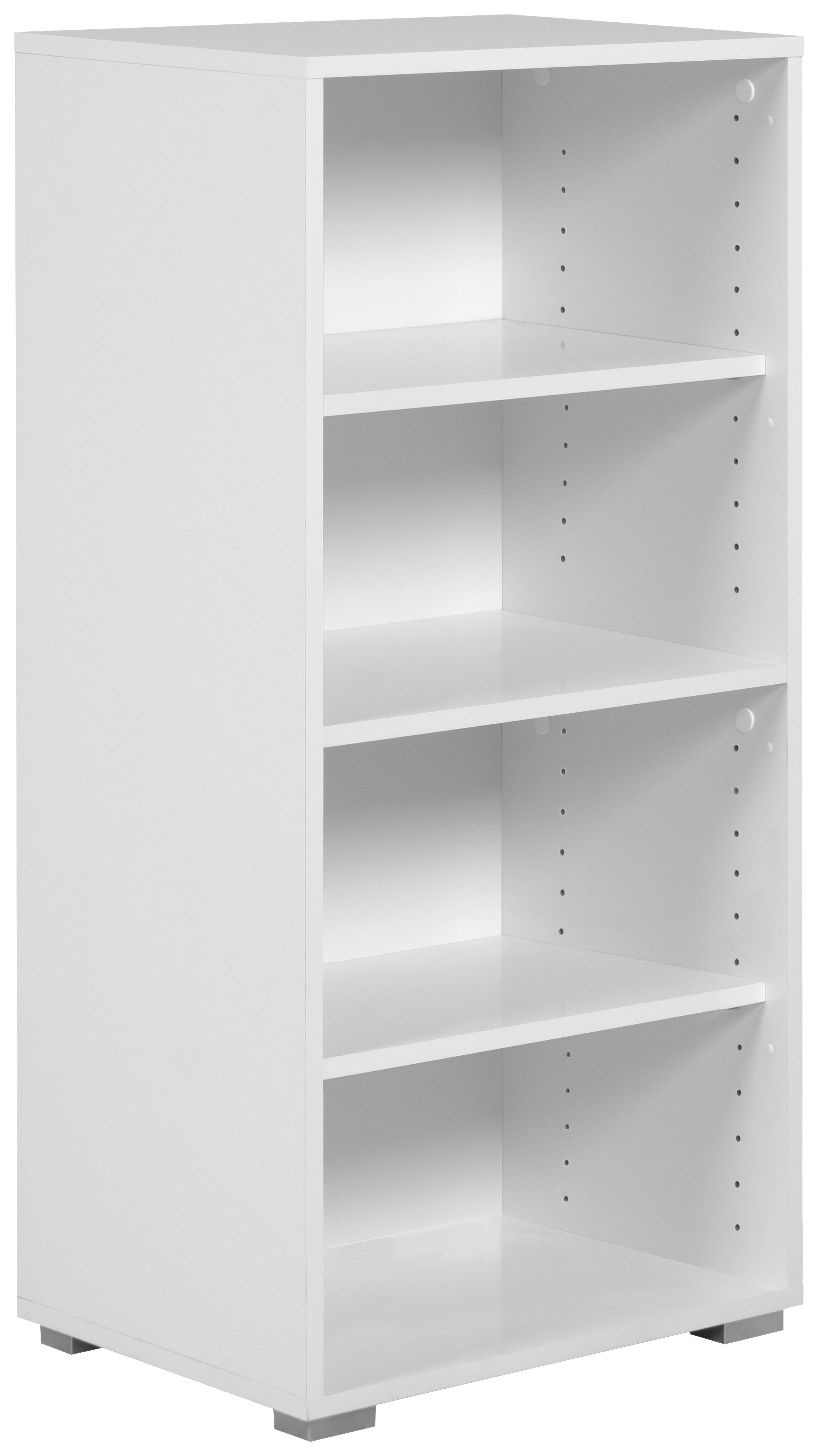 REGAL Weiß  - Alufarben/Weiß, Design, Holzwerkstoff/Kunststoff (46/96,5/33,5cm) - MID.YOU