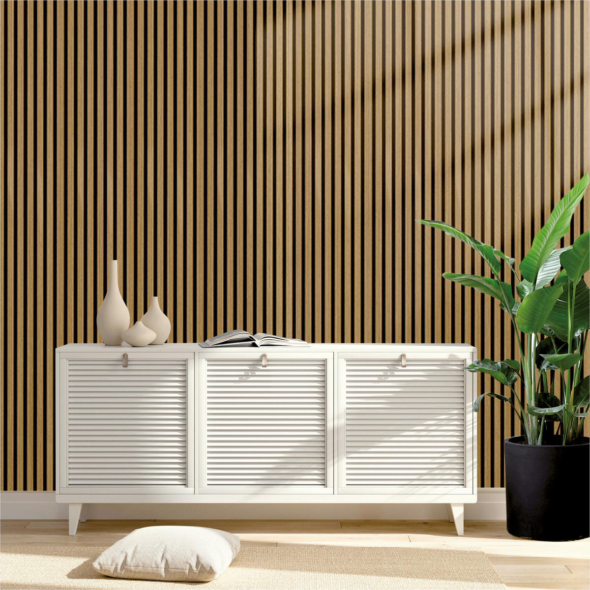AKUSTIKPANEEL Echtholz Eiche geölt Sonido Elements  - Eichefarben, Basics, Holz/Holzwerkstoff (56/120/1.8cm) - Novel