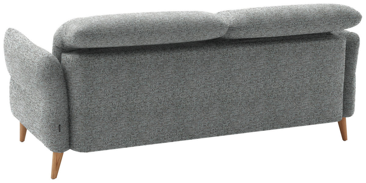 2-SITZER-SOFA in Webstoff Pastellblau  - Eiche Bianco/Pastellblau, Design, Holz/Textil (192-220/85-106/98-112cm) - Dieter Knoll