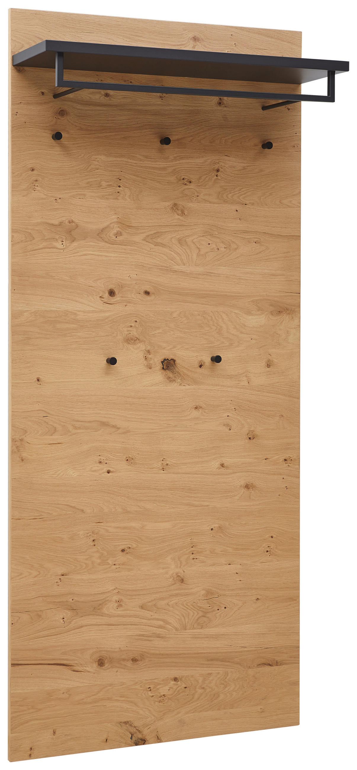 Dieter Knoll Garderobenpaneel Anthrazit, Eiche 80x183x27 cm