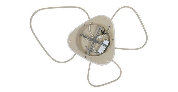 LED-DECKENLEUCHTE Alvia 102,5/72,5/5 cm  - Sandfarben, Design, Kunststoff/Metall (102,5/72,5/5cm) - Novel