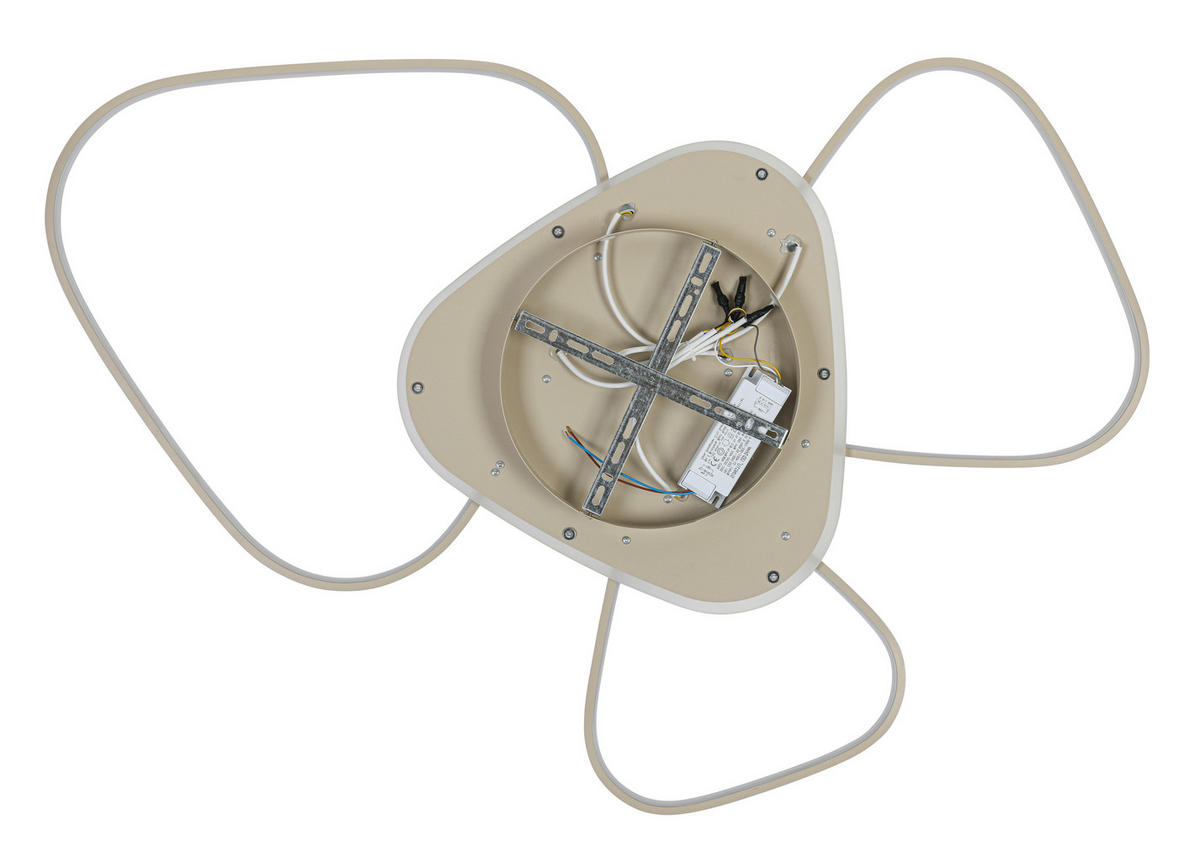 LED-DECKENLEUCHTE Alvia 102,5/72,5/5 cm  - Sandfarben, Design, Kunststoff/Metall (102,5/72,5/5cm) - Novel