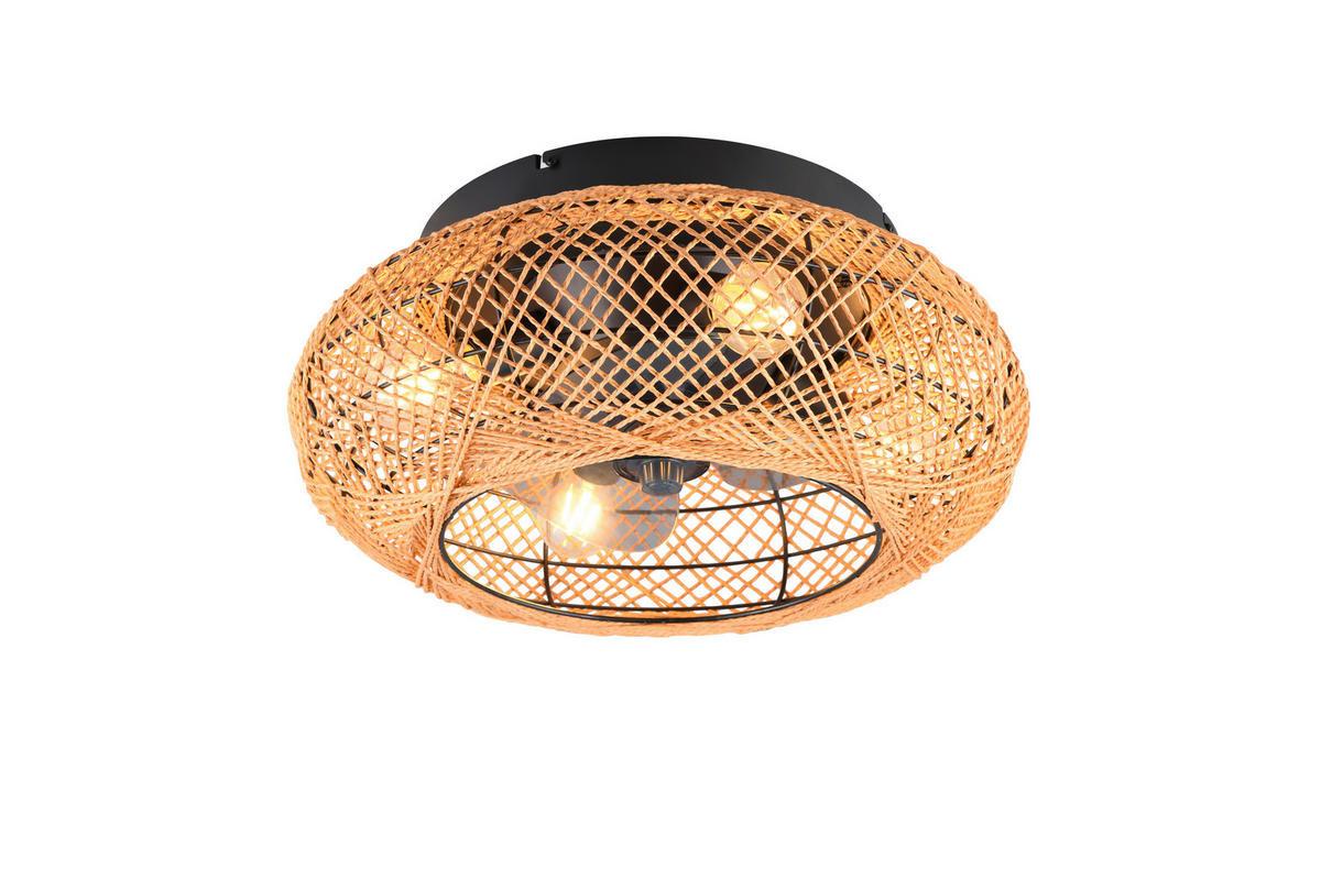 DECKENVENTILATOR  50/21,5 cm    - Transparent/Schwarz, Design, Kunststoff/Metall (50/21,5cm)