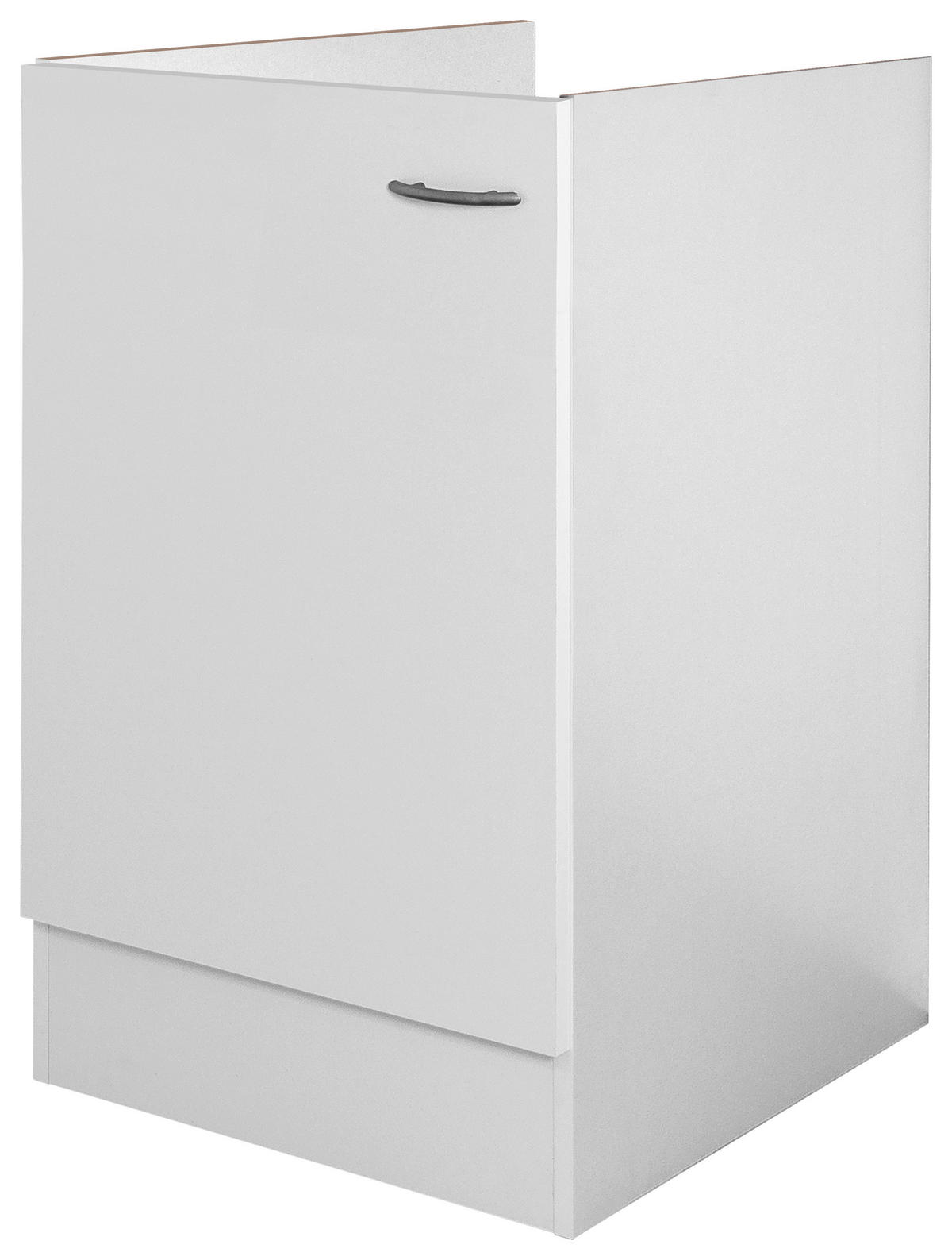 SPÜLENUNTERSCHRANK 50/82,2/57,1 cm  in Weiß  - Edelstahlfarben/Weiß, Holzwerkstoff/Kunststoff (50/82,2/57,1cm) - FlexWell