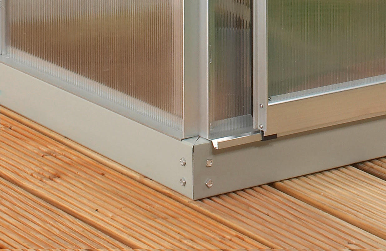 Stahlfundament Fürs Gewächshaus Alufarben, H: 9 Cm