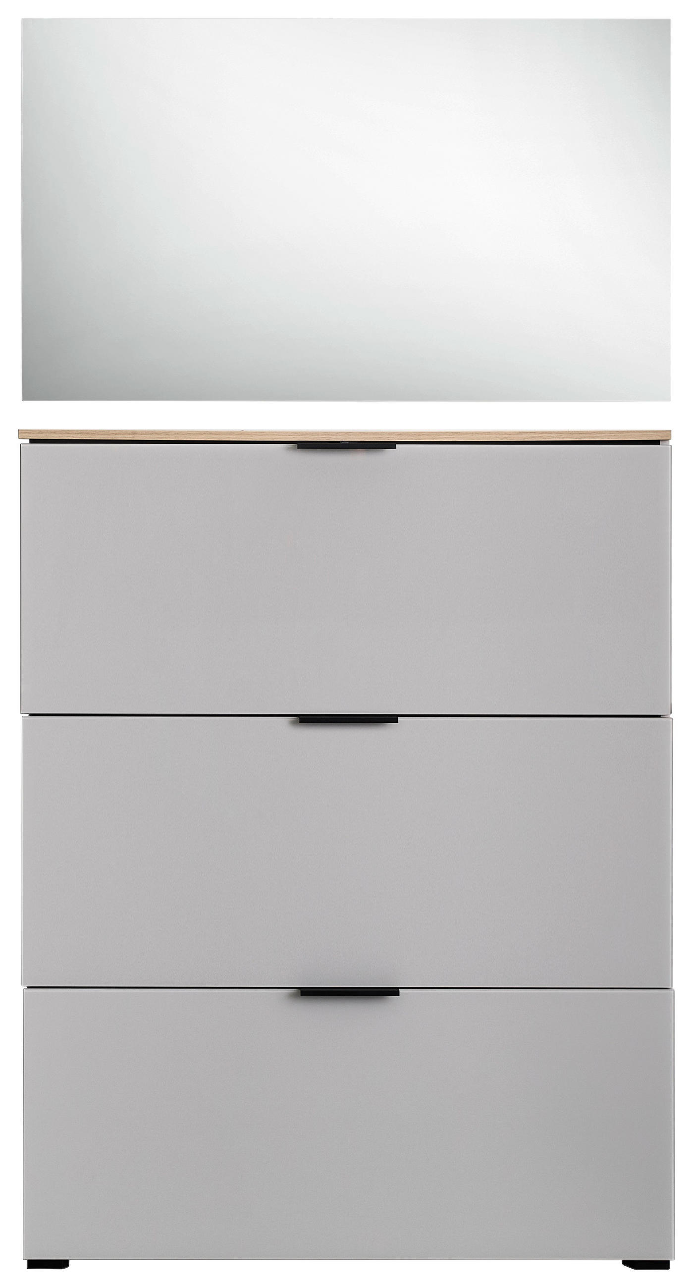 GARDEROBE 2-teilig  in 100/200/19 cm  - Kaschmir/Eichefarben, Design, Glas/Holzwerkstoff (100/200/19cm) - Voleo