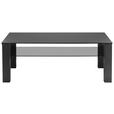 COUCHTISCH in Metall, Glas 115/65/42 cm  - Schwarz/Grau, Design, Glas/Metall (115/65/42cm) - Novel