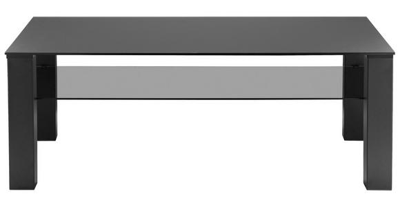COUCHTISCH Rauchglas, Klarglas 115/65/42 cm rechteckig Grau, Schwarz  - Schwarz/Grau, Design, Glas/Metall (115/65/42cm) - Novel