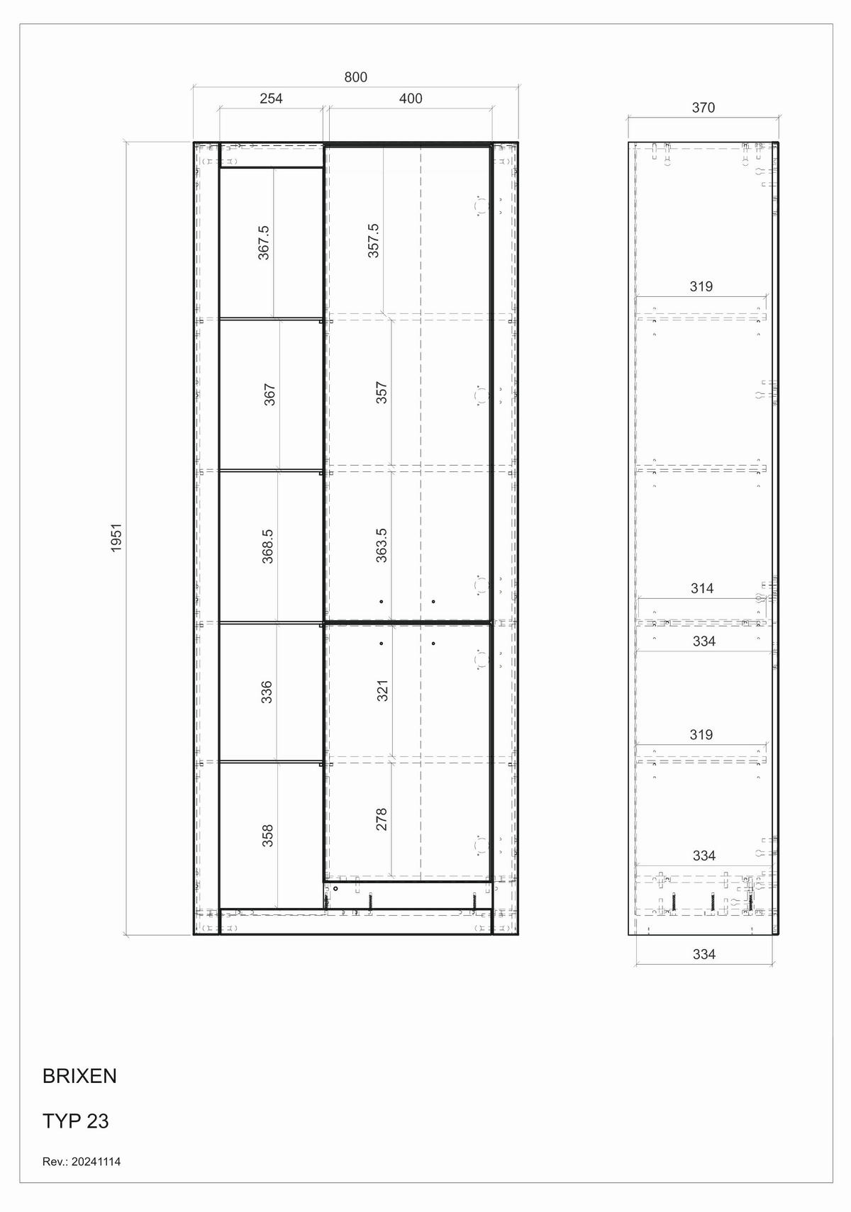 MEHRZWECKSCHRANK 80/195/37 cm  in Weiß, Eichefarben  - Eichefarben/Schwarz, Design, Glas/Holzwerkstoff (80/195/37cm) - MID.YOU