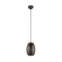 PENDELLEUCHTE Bidar 15/150 cm   - Goldfarben/Schwarz, KONVENTIONELL, Holz/Metall (15/150cm)