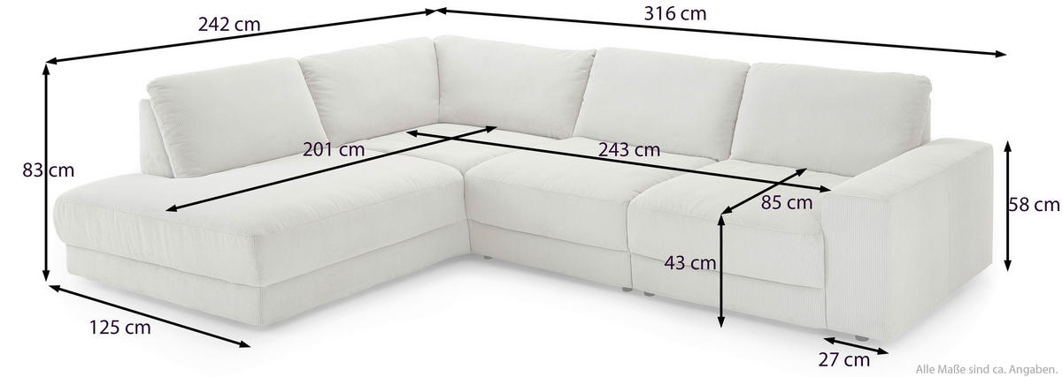 HÖRNSOFFA i chenille, jacquard silver  - silver/svart, Design, textil/plast (242/316cm) - Niels Andersson
