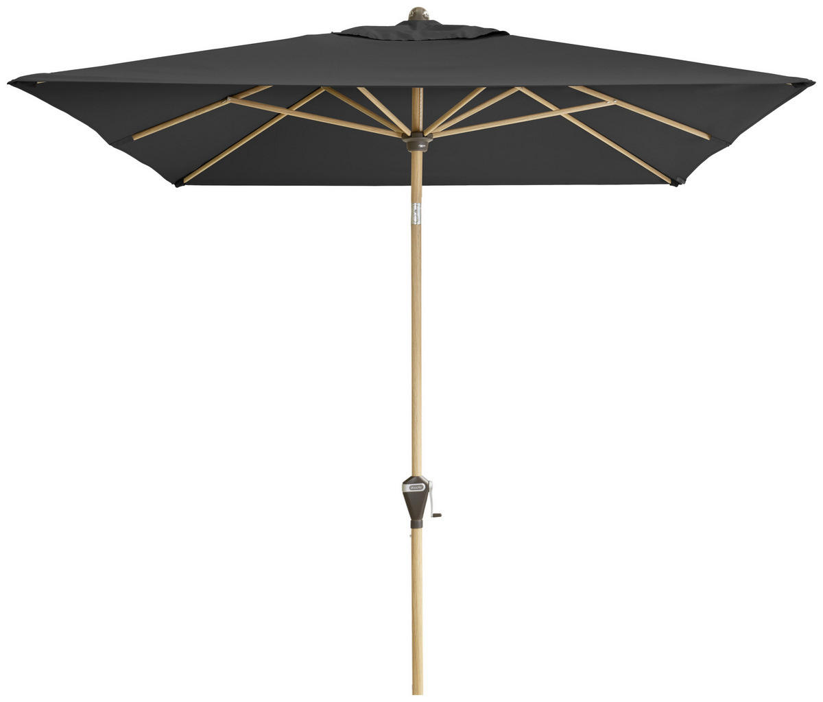 SONNENSCHIRM 200x300 cm Anthrazit  - Eschefarben/Anthrazit, Basics, Textil/Metall (200/300cm) - Doppler