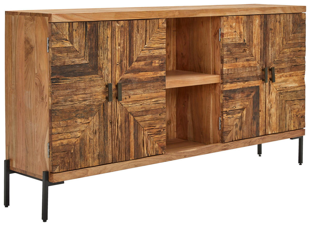KOMMODE BREAD  in 174/93/40 cm  - Naturfarben/Akaziefarben, MODERN, Holz/Metall (174/93/40cm) - MID.YOU
