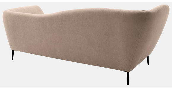 RÉCAMIERE Taupe Chenille Zierkissen, Rücken echt  - Taupe/Schwarz, KONVENTIONELL, Textil/Metall (224/70/97cm) - Hom`in