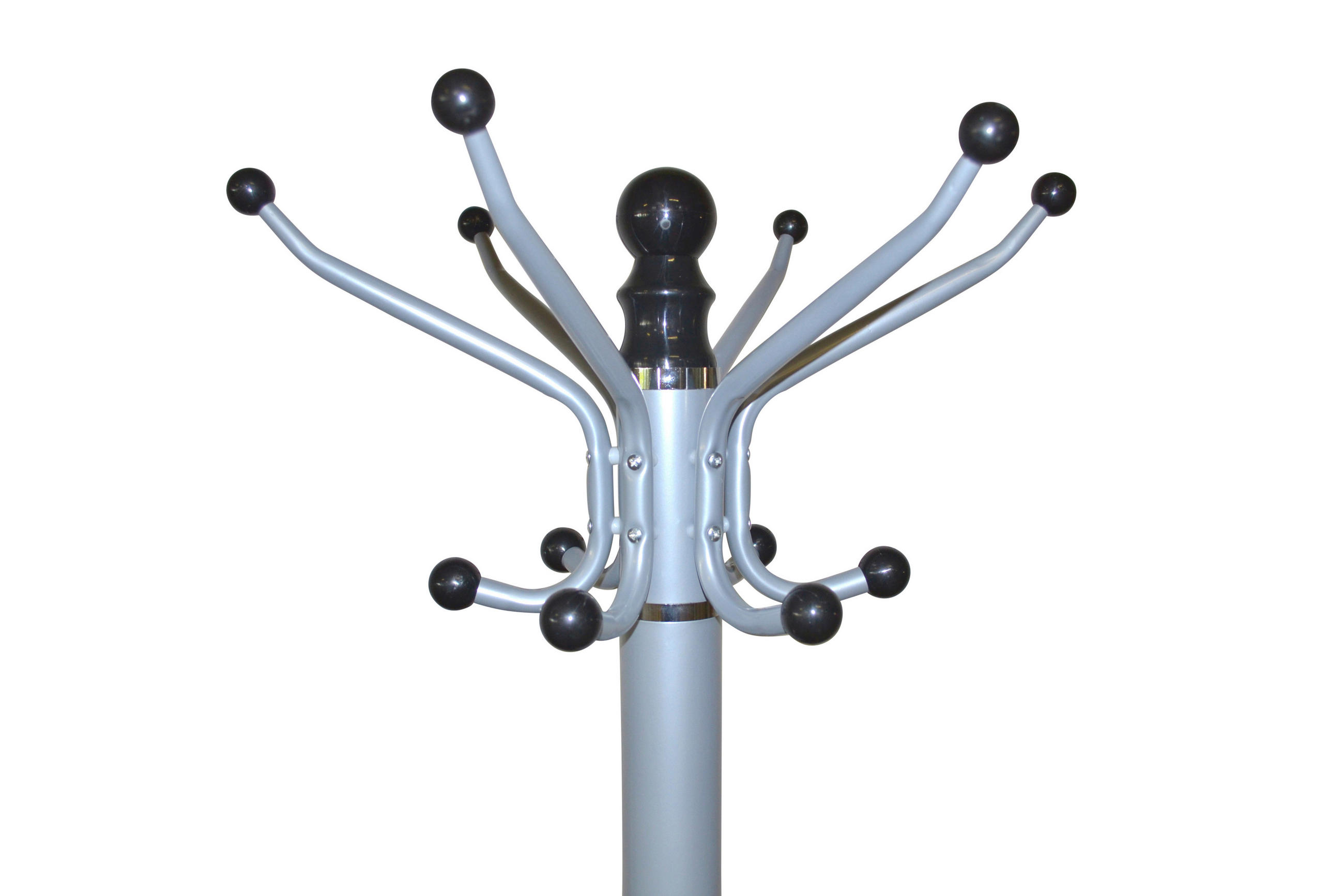 GARDEROBENSTÄNDER in Schwarz, Alufarben   - Schwarz/Alufarben, Design, Stein/Metall (47/47/176cm) - MID.YOU