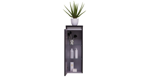 MIDISCHRANK 30/85,8/33 cm - Grau, MODERN, Glas/Holzwerkstoff (30/85,8/33cm) - Dieter Knoll
