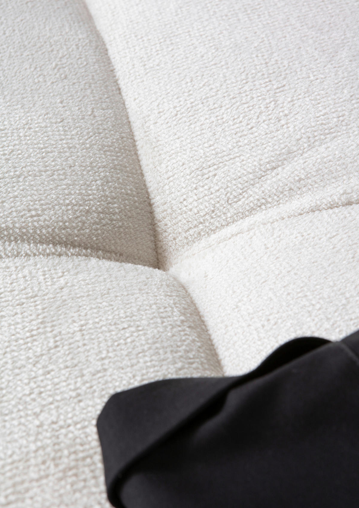 ECKSOFA Weiß Plüsch  - Dunkelbraun/Weiß, KONVENTIONELL, Holz/Textil (190/288cm) - Carryhome