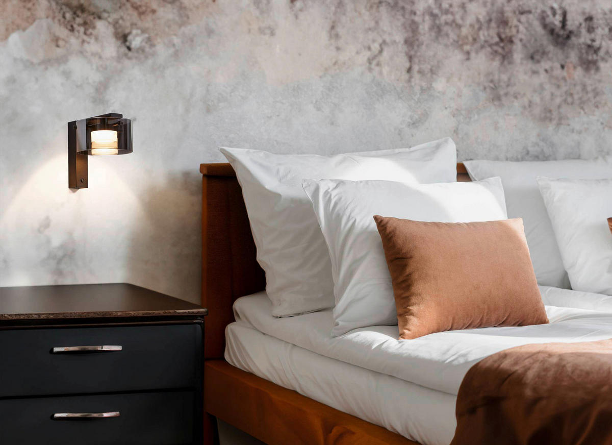 WANDLEUCHTE 18/15/20,5 cm   - Schwarz, Design, Glas/Metall (18/15/20,5cm) - Eglo