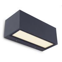 AUßENWANDLEUCHTE GEMINI 22/8,5/10,30 cm   - Klar/Anthrazit, Design, Glas/Metall (22/8,5/10,30cm)