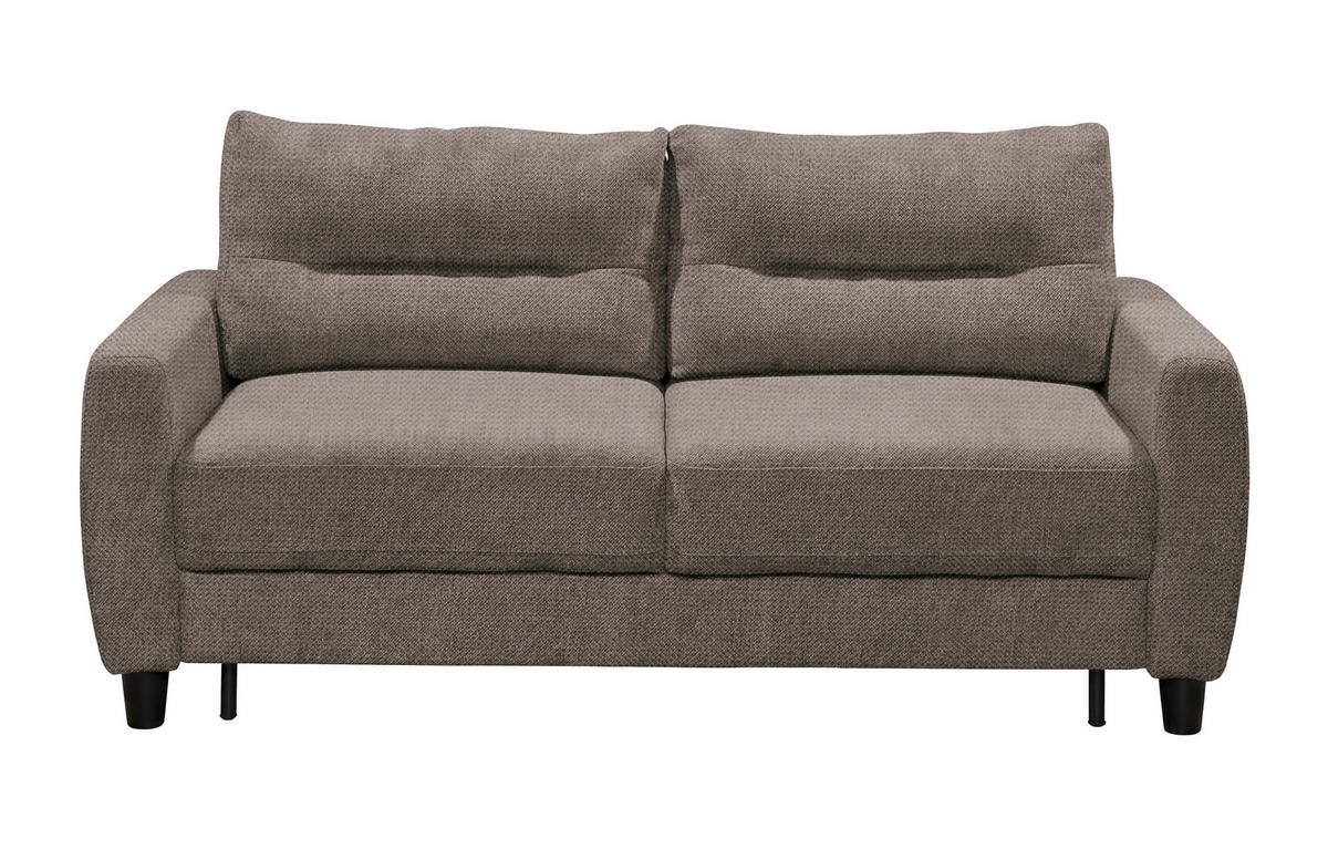 SCHLAFSOFA Chenille Braun  - Schwarz/Braun, Modern, Holz/Textil (192/83/99cm) - MID.YOU