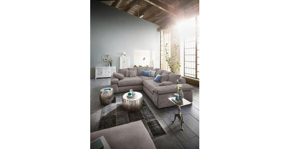 ECKSOFA Braun Webstoff  - Schwarz/Braun, Design, Kunststoff/Textil (284/284cm) - Carryhome