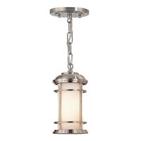 AUßENHÄNGELEUCHTE Elstead Lighthouse 13.4/39.1  cm   - Edelstahlfarben, KONVENTIONELL, Glas/Metall (13.4/39.1 cm) - Elstead Lighting