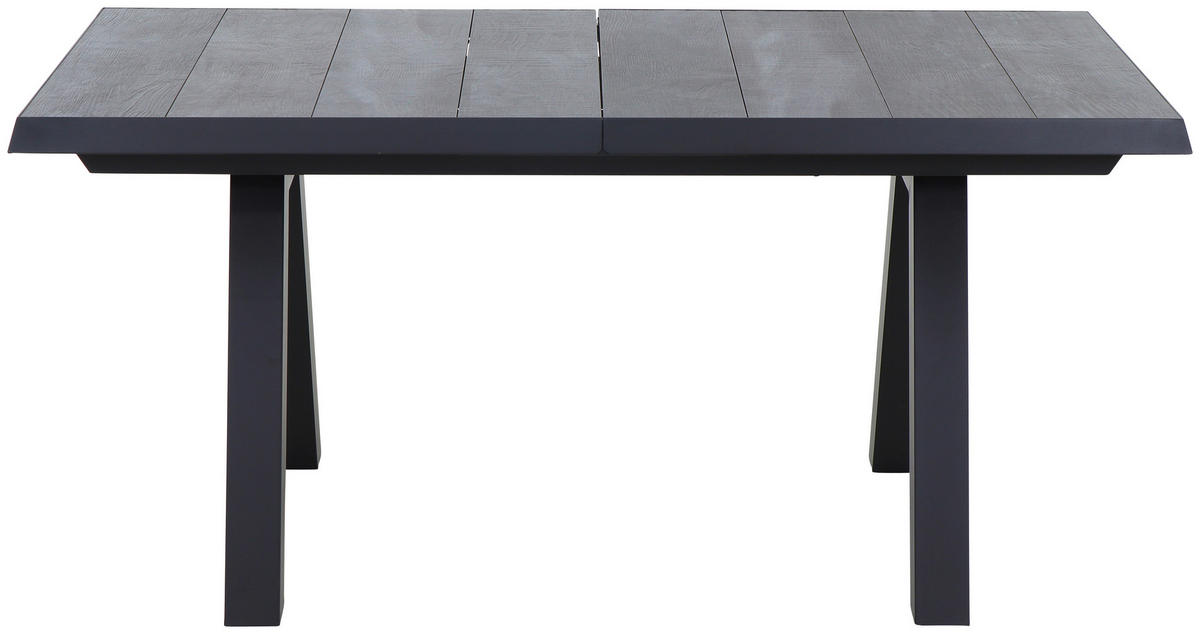 GARTENTISCH 200-260/100/77 cm Metall rechteckig  - Anthrazit/Graubraun, Basics, Keramik/Metall (200-260/100/77cm) - Siena Garden