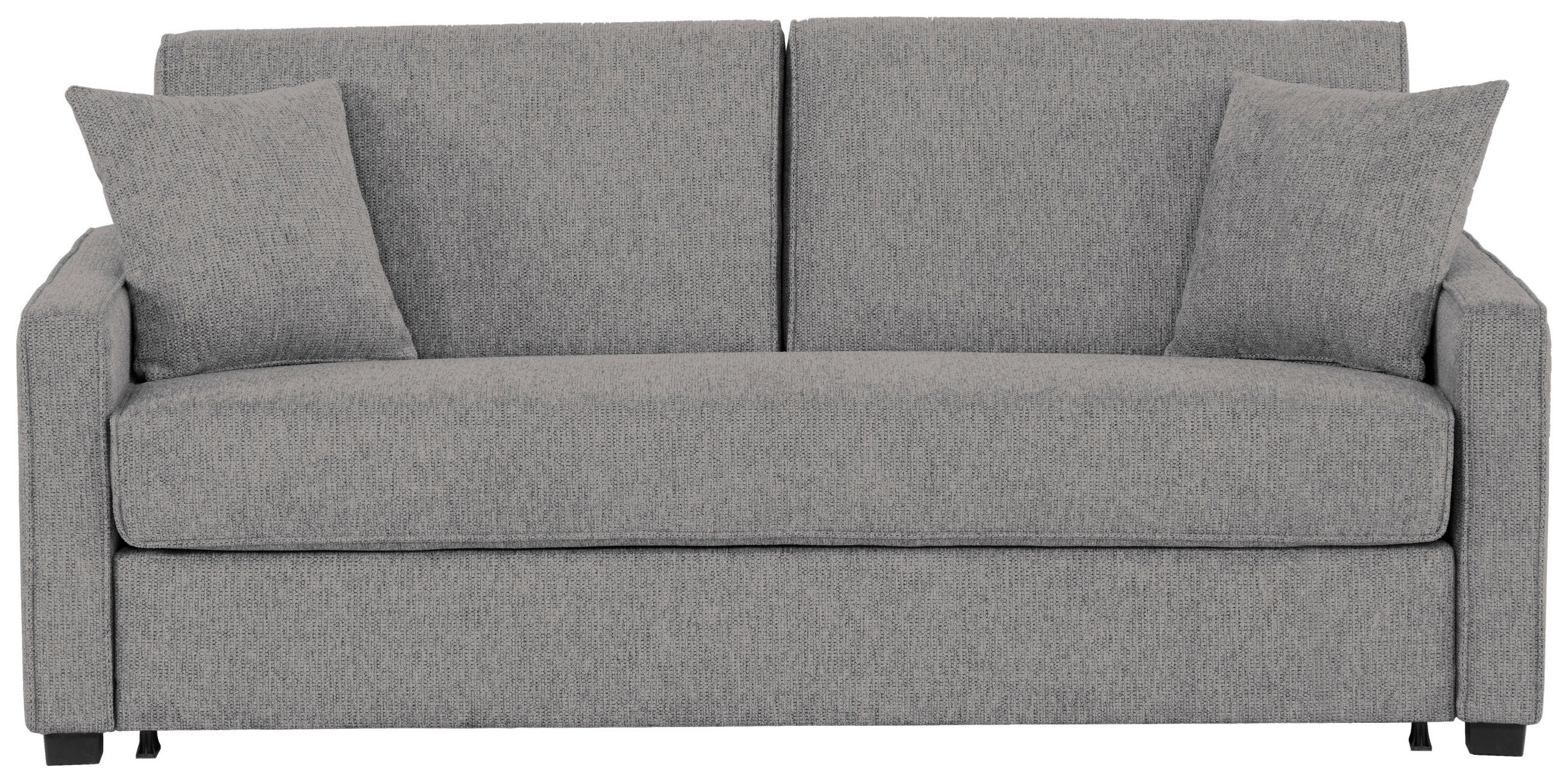 SCHLAFSOFA Webstoff Dunkelgrau  - Dunkelgrau/Schwarz, Design, Kunststoff/Textil (186/83/100cm) - Xora