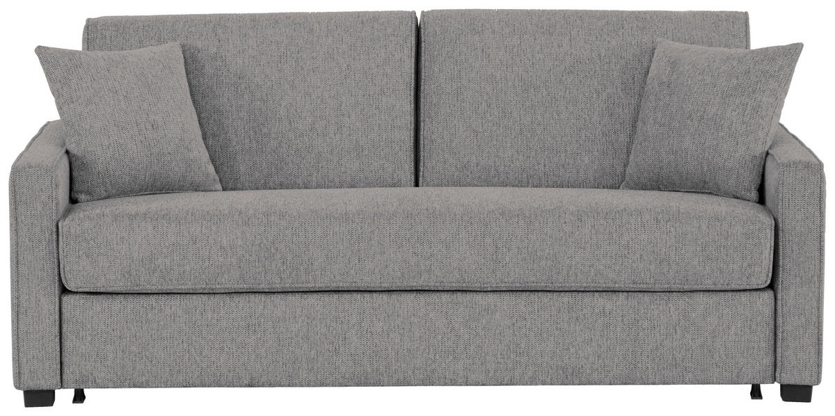 SCHLAFSOFA in Webstoff Dunkelgrau  - Dunkelgrau/Schwarz, Design, Kunststoff/Textil (186/83/100cm) - Xora
