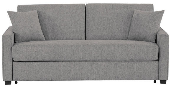 SCHLAFSOFA Webstoff Dunkelgrau  - Dunkelgrau/Schwarz, Design, Kunststoff/Textil (186/83/100cm) - Xora