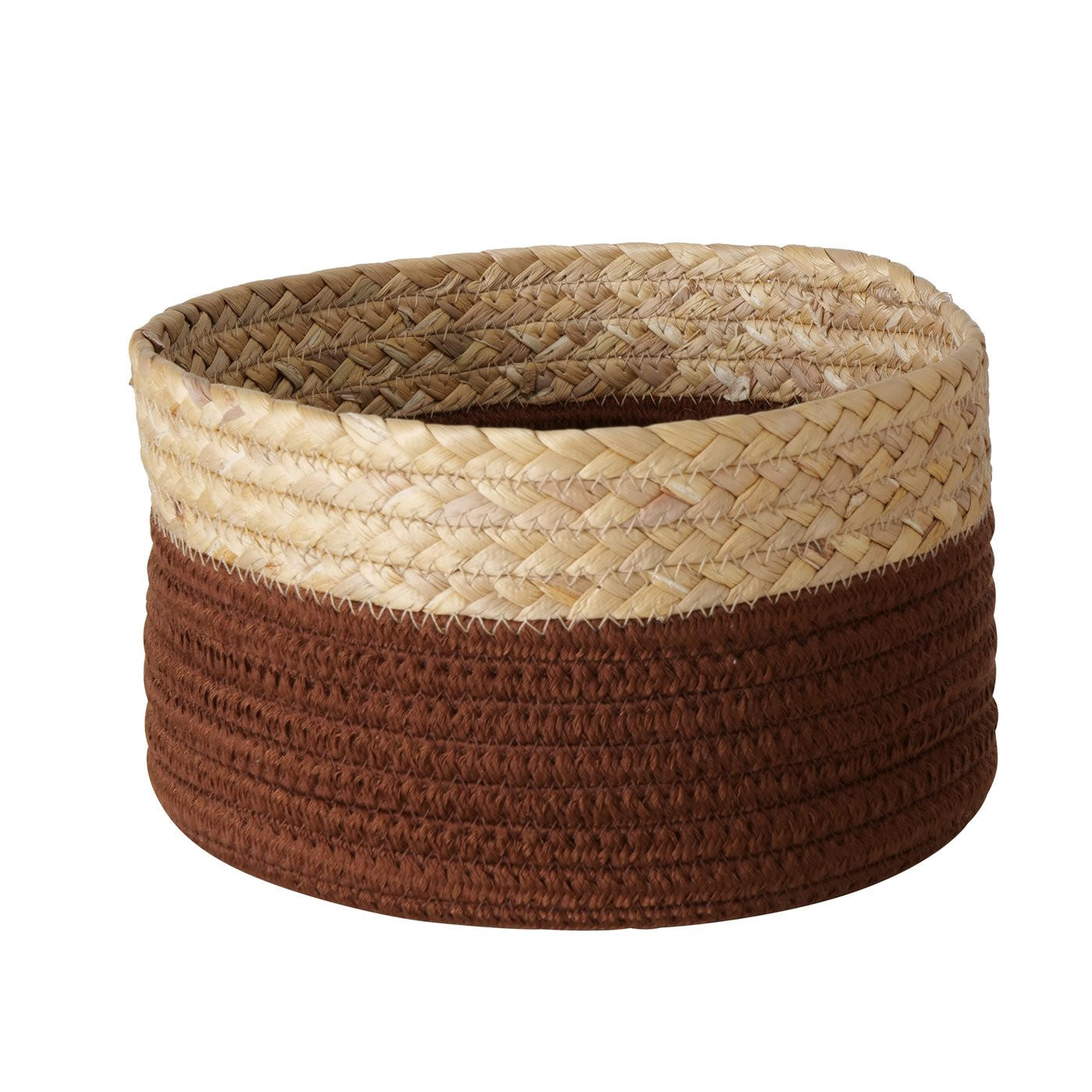 FÖRVARINGSKORG   - beige/brun, Klassisk, textil/naturmaterial (23,5/12cm)